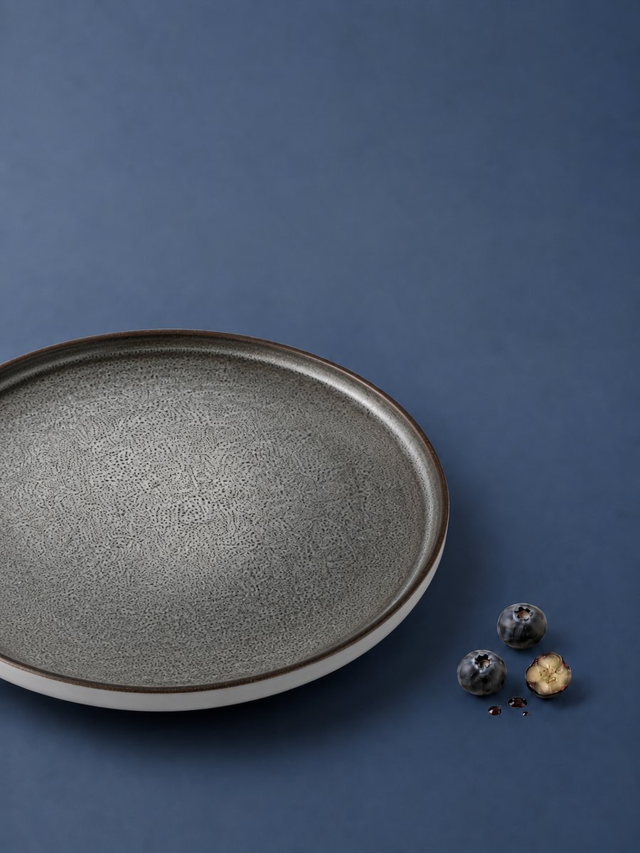 MÜGE Oula Grey White dessert plate