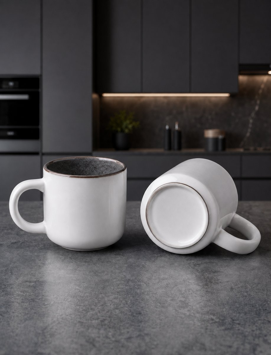MÜGE Oula Grey White mug